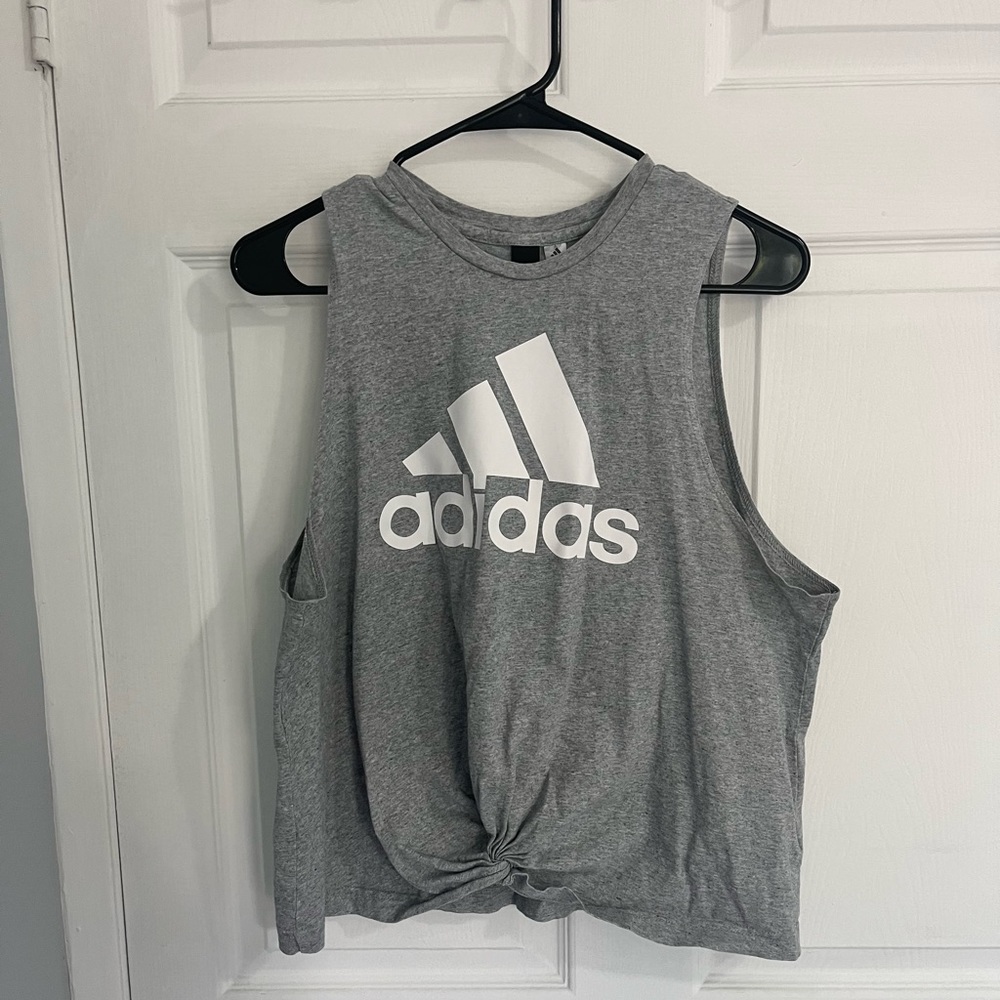 ADIDAS grey knitted tank